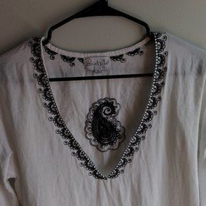 MudPie Embroidered Tunic Cover-Up